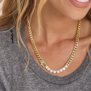 Gorgeous gold and diamond necklace